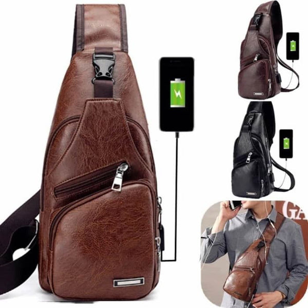 Tas Pria DZ Fashion USB Port